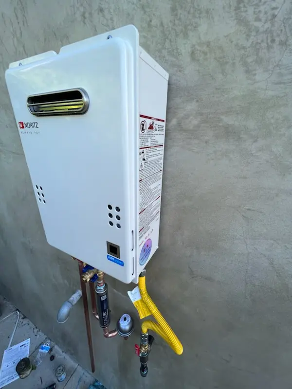 Tankless water heater installation for Villa Vista homes